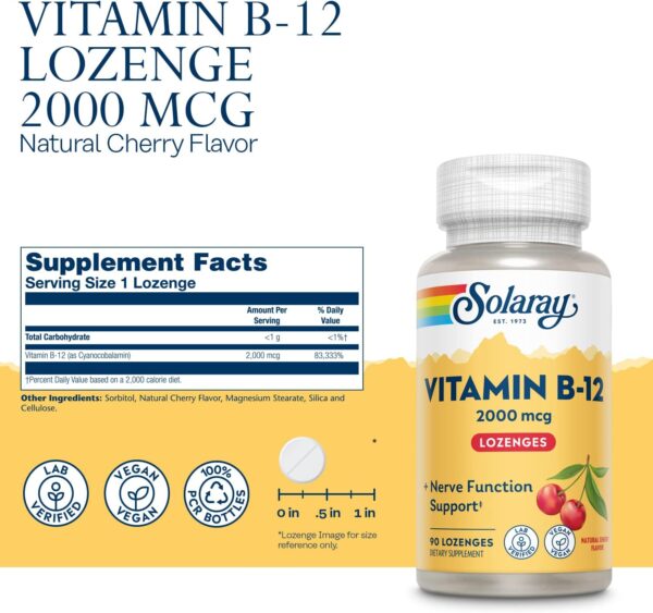 Solaray - Vitamina B12 2000mcg 90comp
