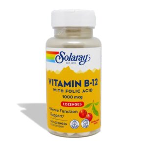 Solaray - Vitamina B12 con Acido Folico 90 comprimidos